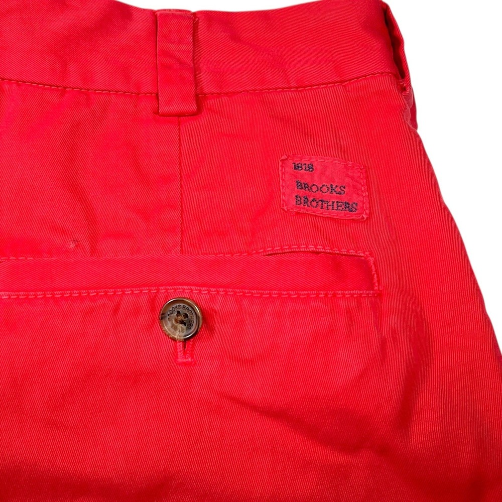 Brooks Brothers 35x30 Red Clark Chinos Straight Leg Cotton Preppy Ivy League - Picture 6 of 9